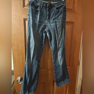 Women's St Johns Bay Boot Cut Secretly Slender Size 12 Blue Jeans